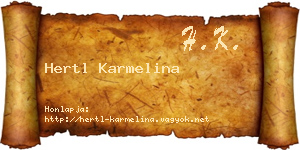 Hertl Karmelina névjegykártya
